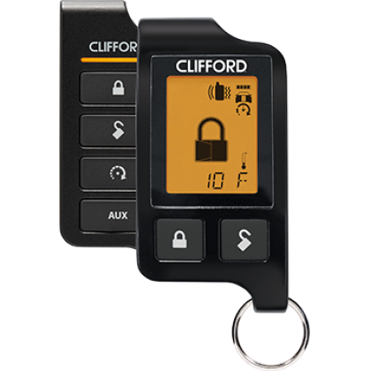 CLIFFORD 2-Way LCD Remote Starter (1 lcd 2-way, 1 led 1-way remote)