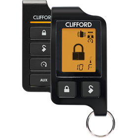 CLIFFORD 2-Way LCD Alarm & Remote Starter (1 lcd 2-way, 1 led 1-way remote)